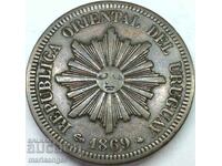 2 centesimos 1869 Ουρουγουάη νομισματοκοπείο Παρίσι