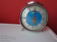 COLLECTIBLE CHINESE ALARM CLOCK 1970 WITH ROCKET 1