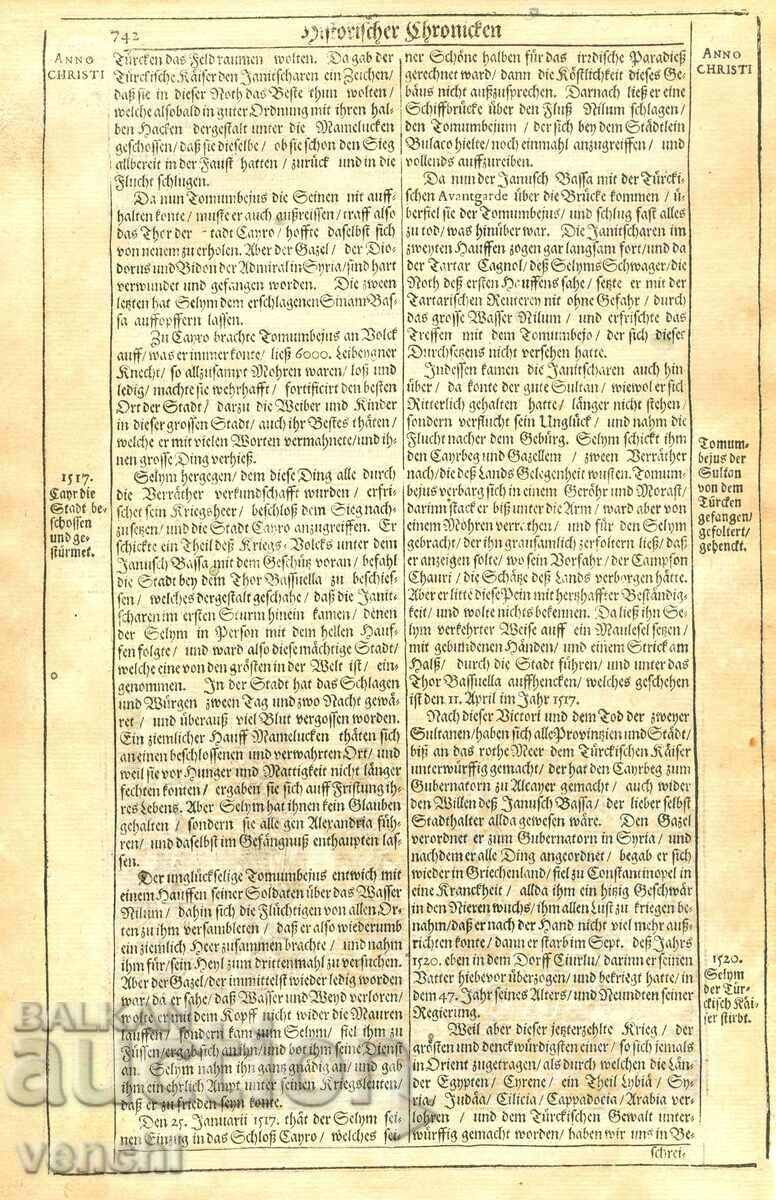 Auction 1630 - ENGRAVING - HISTORICAL CHRONICLE - ORIGINAL Auction 1630 - ENGRAVING - HISTORICAL CHRONICLE - ORIGINAL