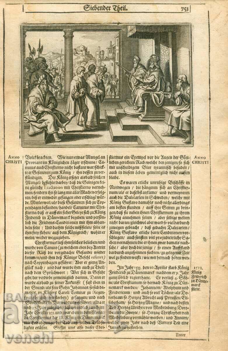 1630 - GRAVURA - CRONICA ISTORICA - ORIGINAL cu preț € 29.99 | 58.66 BGN