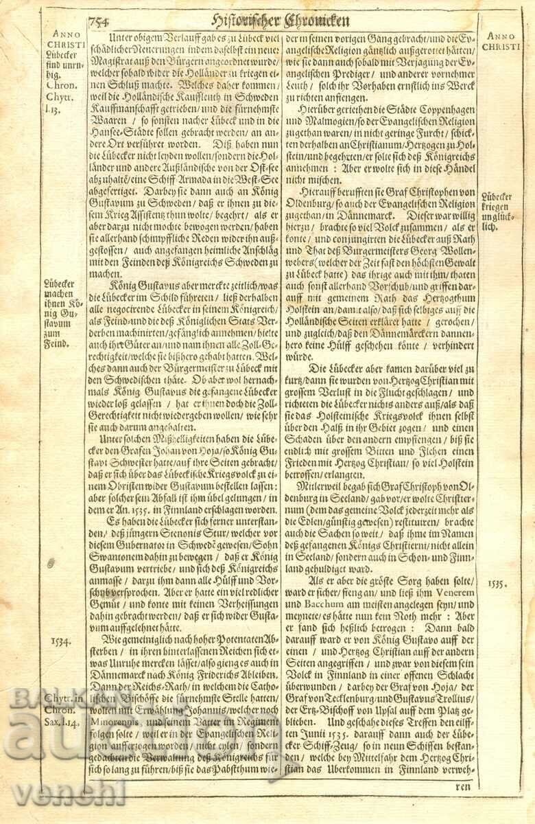 Auction 1630 - ENGRAVING - HISTORICAL CHRONICLE - ORIGINAL Auction 1630 - ENGRAVING - HISTORICAL CHRONICLE - ORIGINAL