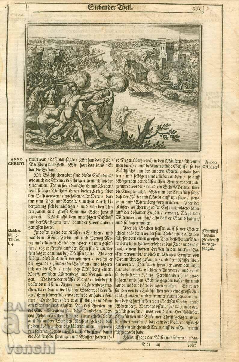 Delivery of 1630 - ENGRAVING - HISTORICAL CHRONICLE - ORIGINAL Delivery of 1630 - ENGRAVING - HISTORICAL CHRONICLE - ORIGINAL