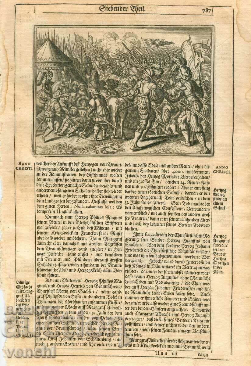 1630 - GRAVURA - CRONICA ISTORICA - ORIGINAL cu preț € 29.99 | 58.66 BGN 1630 - GRAVURA - CRONICA ISTORICA - ORIGINAL cu preț € 29.99 | 58.66 BGN