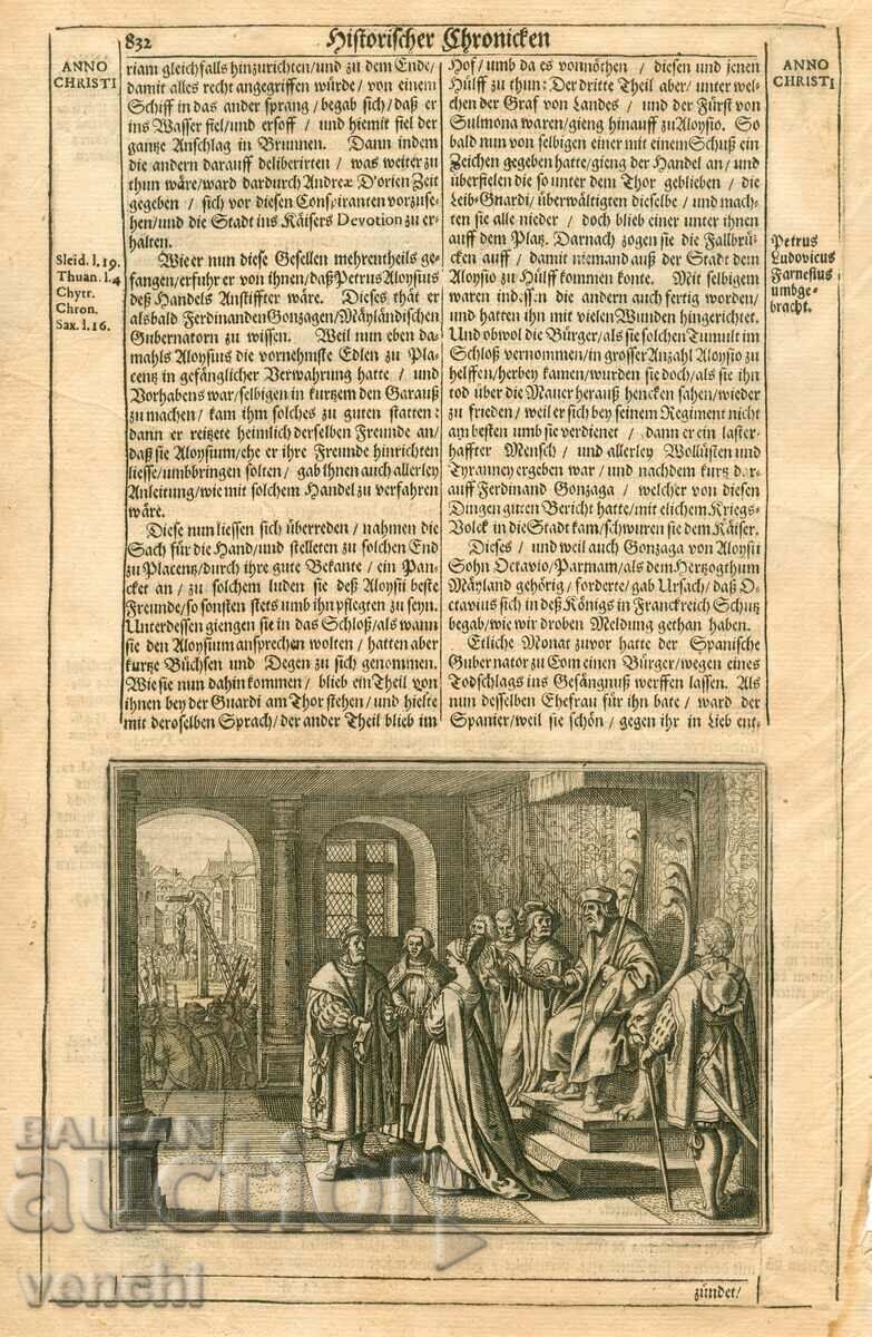 1630 - ENGRAVING - HISTORICAL CHRONICLE - ORIGINAL with price 49.99 BGN | € 25.56 1630 - ENGRAVING - HISTORICAL CHRONICLE - ORIGINAL with price 49.99 BGN | € 25.56