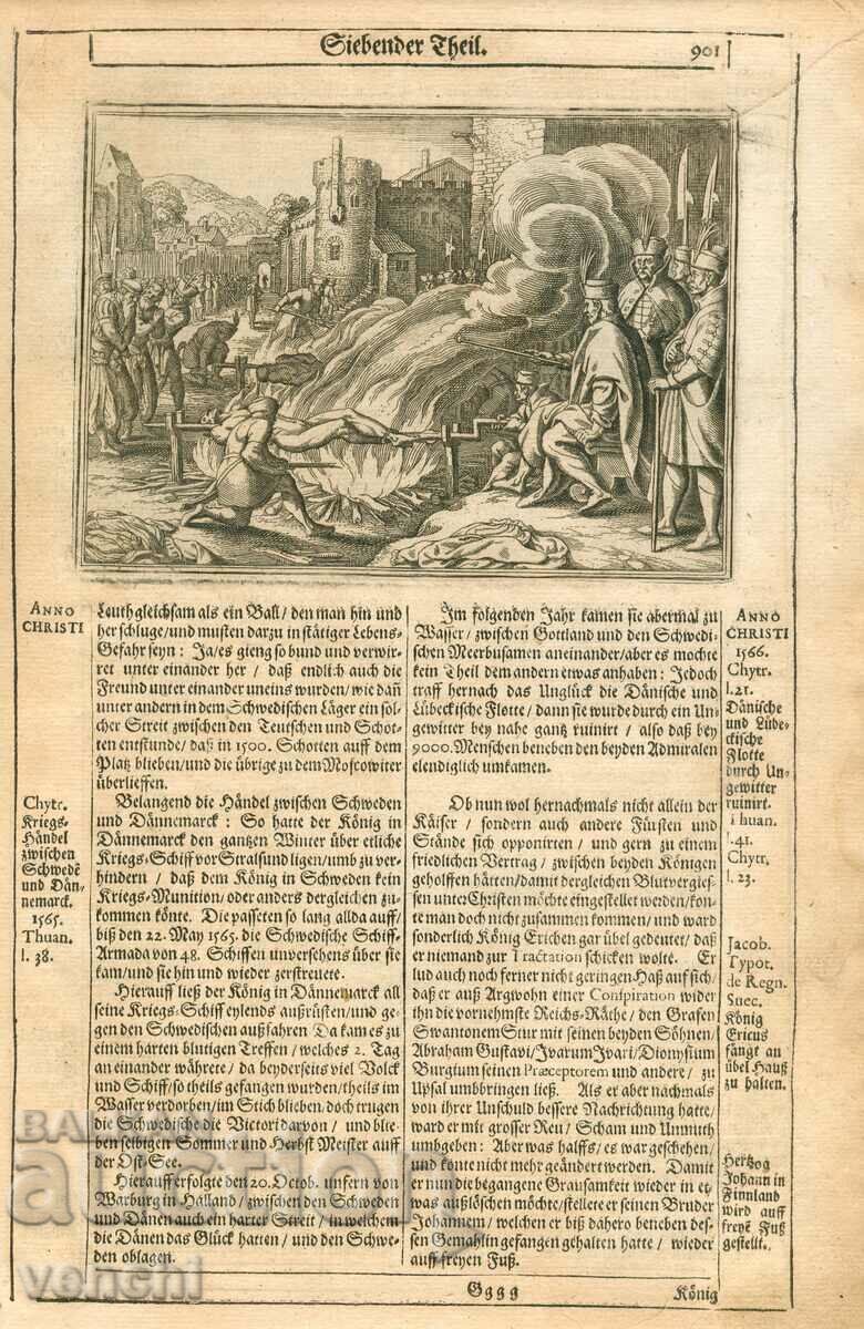 1630 - GRAVURA - CRONICA ISTORICA - ORIGINAL cu preț € 39.99 | 78.21 BGN