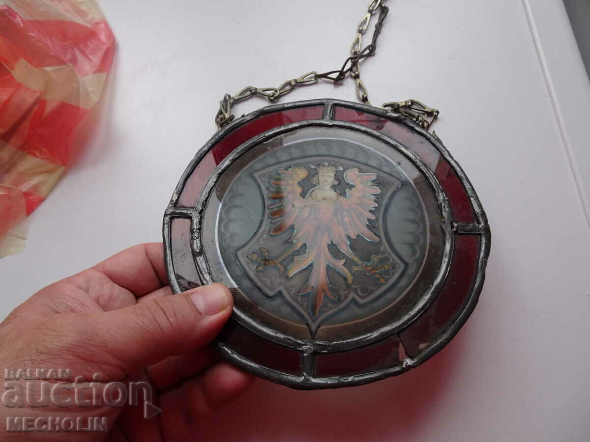 OLD ANTIQUE COAT OF COAT OF METAL AND STAINED GLASS STAINED GLASS 1 - 7 OLD ANTIQUE COAT OF COAT OF METAL AND STAINED GLASS STAINED GLASS 1 - 7