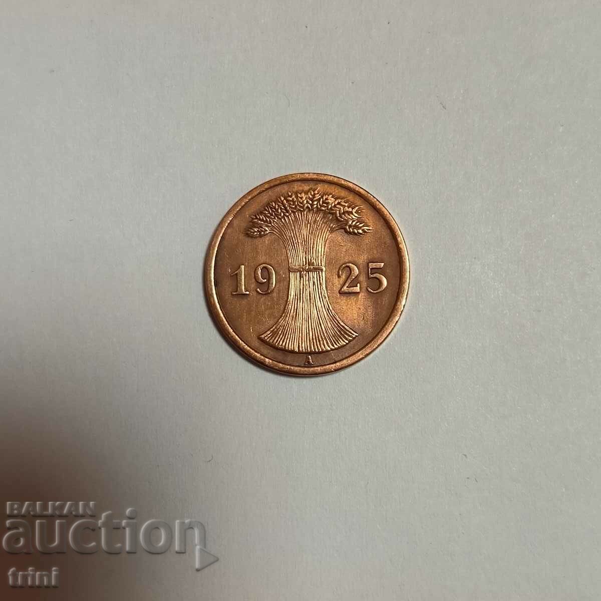 Germany 2 reich pfennig 1925 year 'A' - Berlin with price 2.00 BGN | € 1.02 Germany 2 reich pfennig 1925 year 'A' - Berlin with price 2.00 BGN | € 1.02