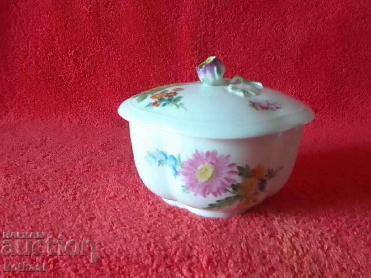 Old porcelain bowl Germany flowers Meissen Meissen Old porcelain bowl Germany flowers Meissen Meissen