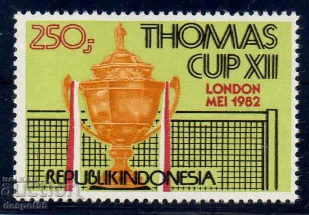 1982. Indonesia. Tennis - Phil. exhibition "PHILEXFRANCE '82". with price 5.30 BGN | € 2.71 1982. Indonesia. Tennis - Phil. exhibition "PHILEXFRANCE '82". with price 5.30 BGN | € 2.71