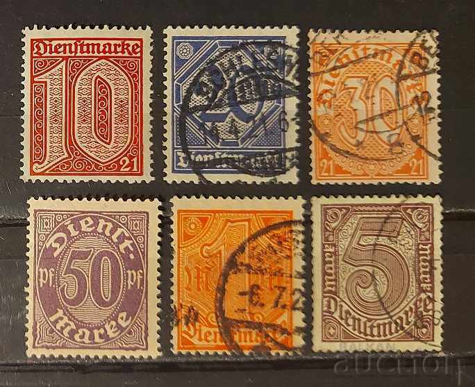 Γερμανική Αυτοκρατορία / Ράιχ 1920 Επίσημα γραμματόσημα MNH / Στίγμα