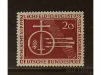 Germania 1955 1000 din bătălia de la Lechfeld 10 MNH €