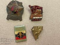 4 bucăți de insigne semnează mișcarea de brigadier comunist