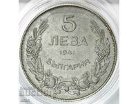 5 лева 1941 UNC