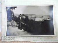Old photo on the seashore in Varna