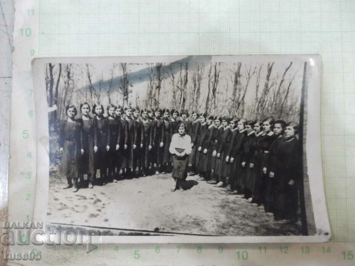 Old photo of students from the village of Kubrat