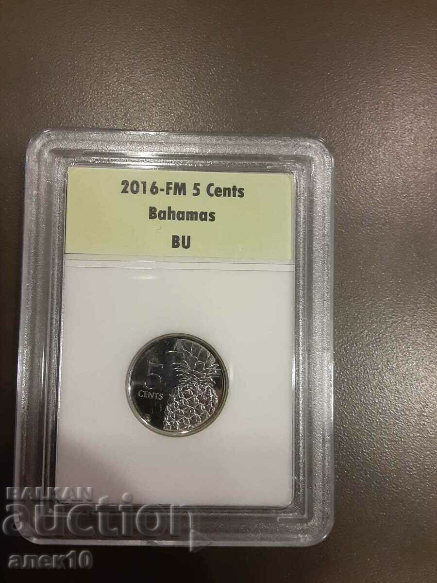 Bahamas 5 cent 2016