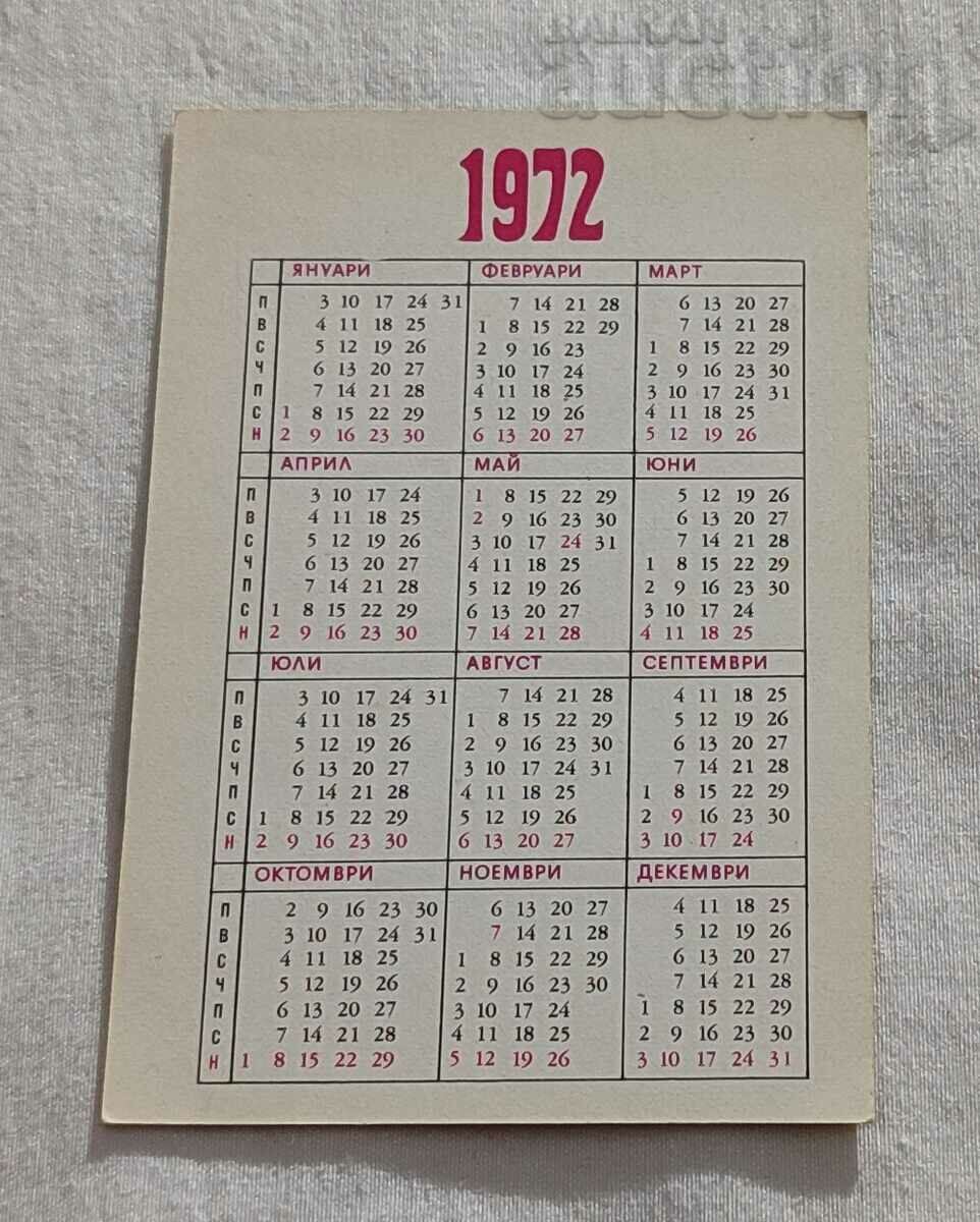 BLRS FISH CATCH CALENDAR 1972 with price ~1.03 €