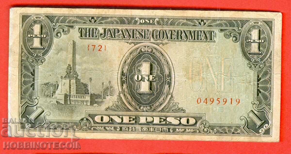 OCUPAȚIA JAPONEZĂ FILIPINE Emisiunea de 1 peso 1942