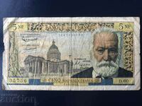 France 5 francs 1-6- 1961 Victor Hugo rare banknote
