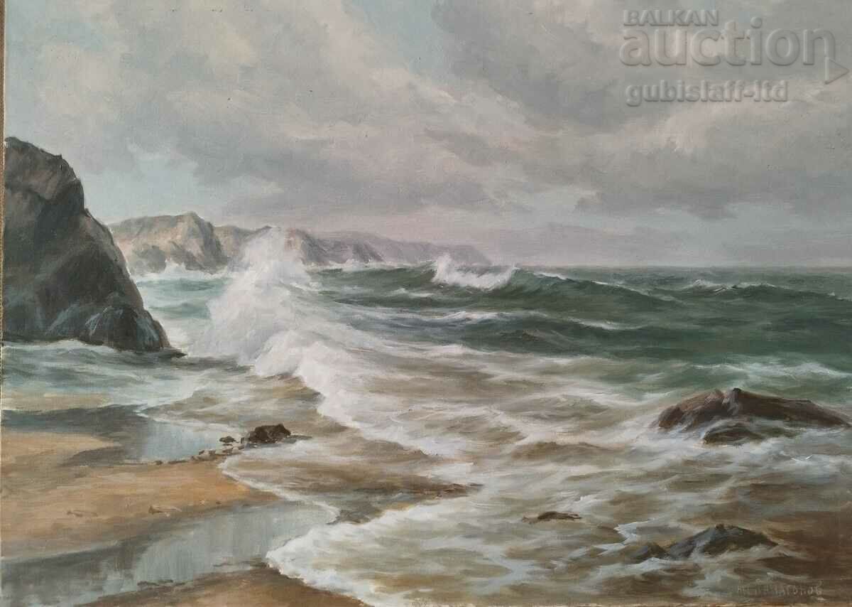 Pictura, „Peisajul marin”, art. Anatoli Panagonov