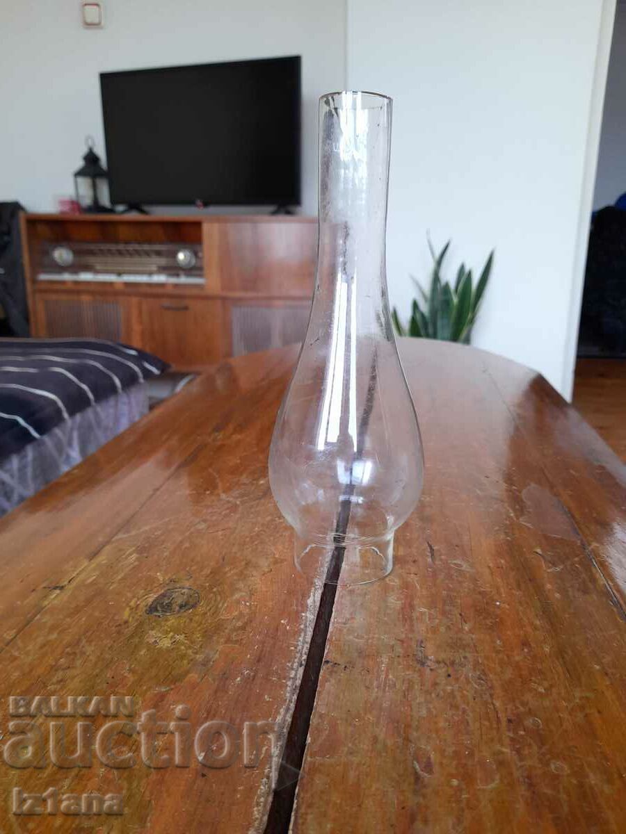 Old glass for gas lamp, lantern