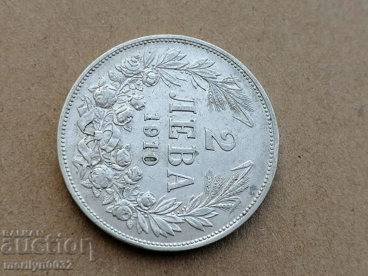 Coin 2 BGN 1910 Kingdom of Bulgaria silver - 6