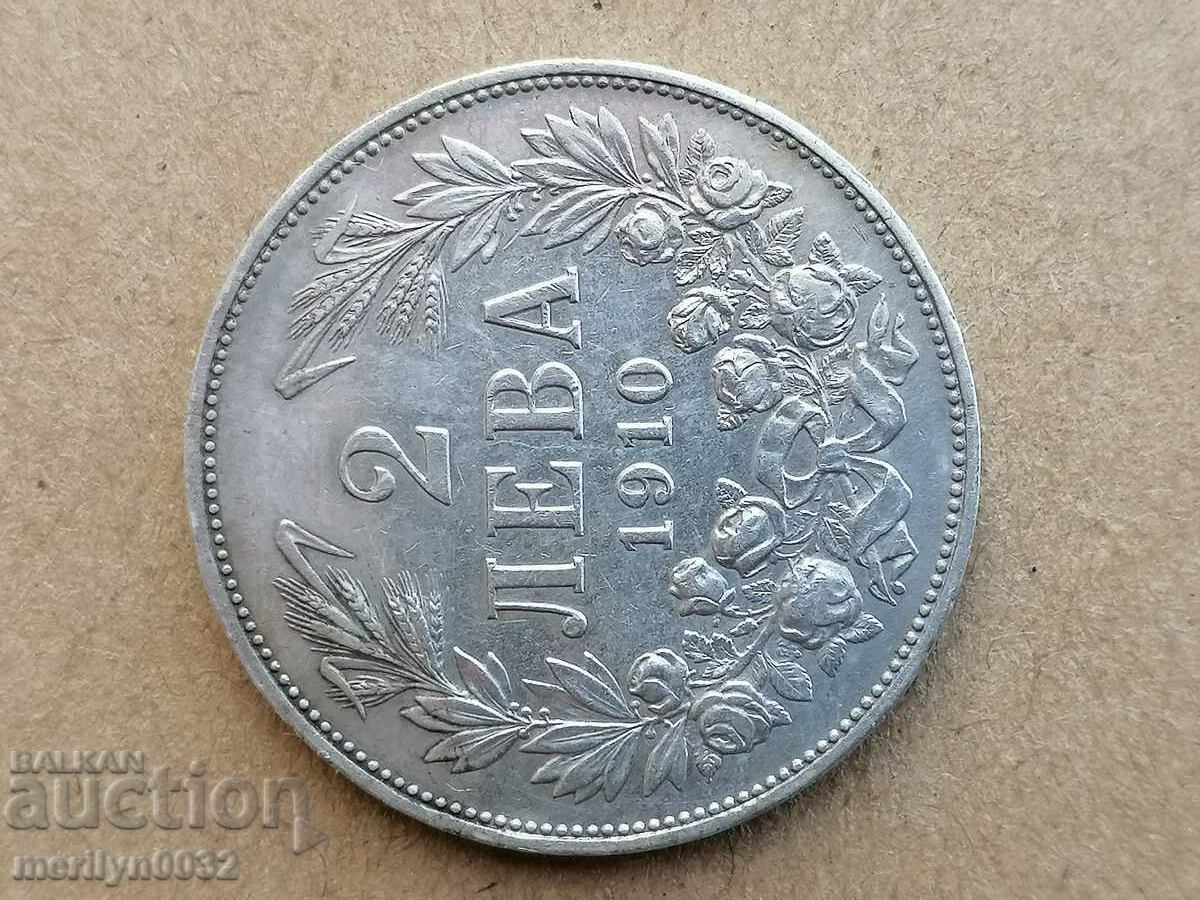 Coin 2 BGN 1910 Kingdom of Bulgaria silver - 6 Coin 2 BGN 1910 Kingdom of Bulgaria silver - 6