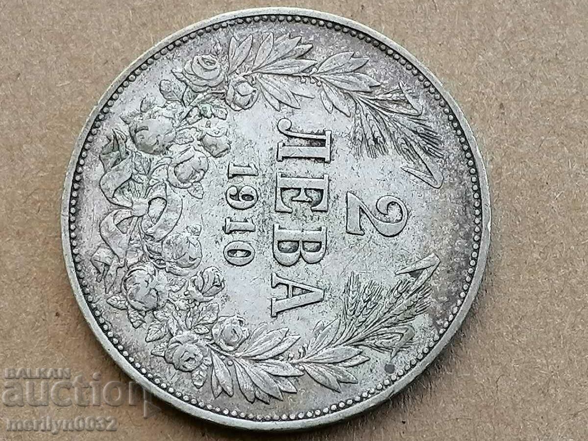Coin 2 BGN 1910 Kingdom of Bulgaria silver - 6 Coin 2 BGN 1910 Kingdom of Bulgaria silver - 6