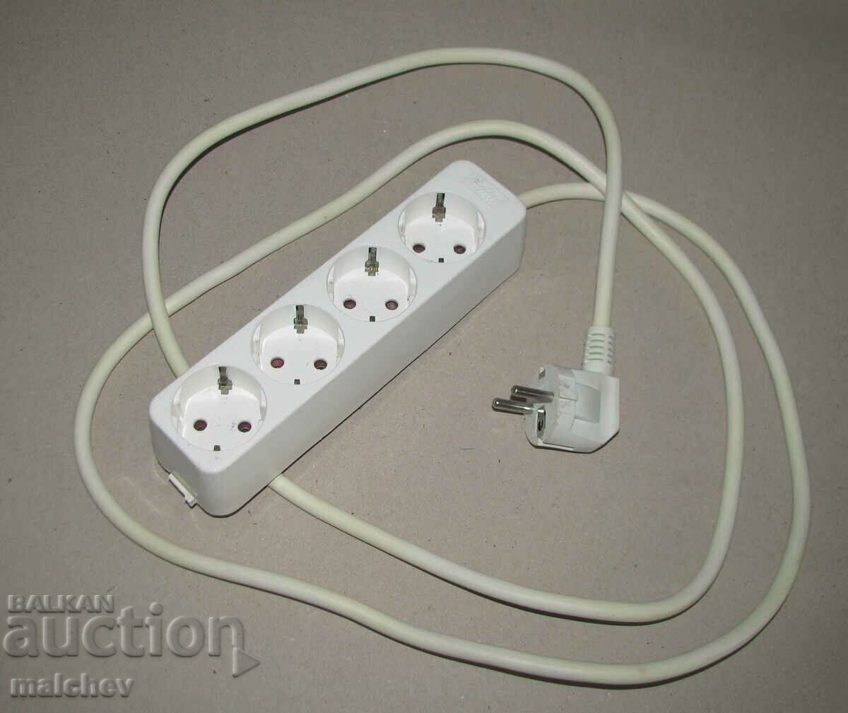 Extension cord 2 m, four Elkon, CE, preserved