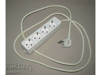 Extension cord 2 m, four Elkon, CE, preserved