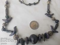 From grandmother's dresser, old jewelry, ethnic, revival, birds, necklace
