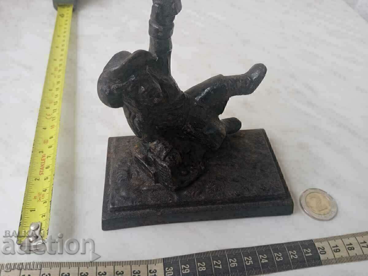 Livrarea Pirat, figură, statuie, metal, Rar, Castel