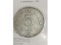 5 марки Естония 1922 г никел. Рядка