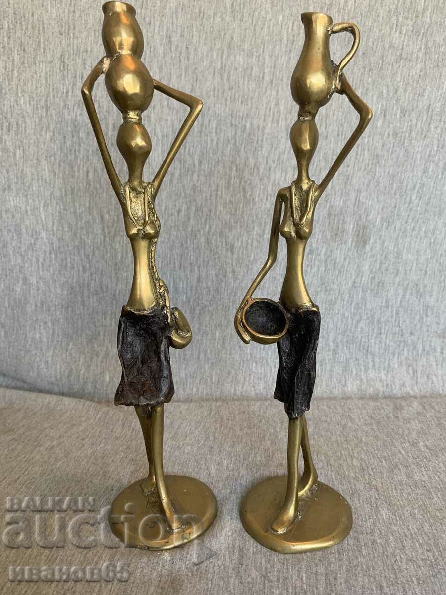 African bronze statuettes
