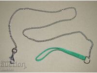 Chain 120 cm dog lead chain, with textile handle
