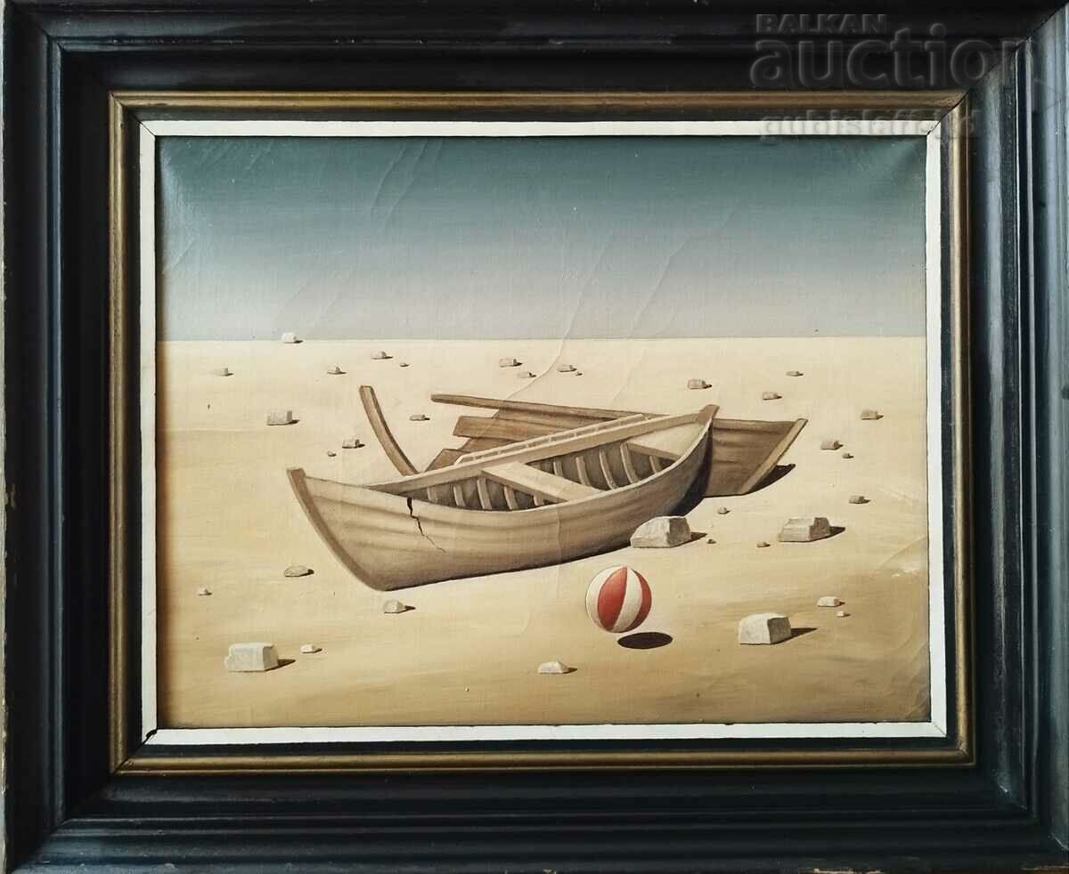 Ζωγραφική «Βάρκες», τέχνη. M. Tozev, 1996