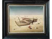 Картина "Лодки", худ. М. Тозев, 1996 г.