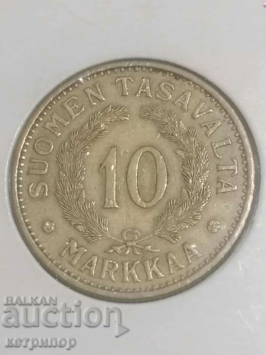 10 марки Финландия 1938 г бронз