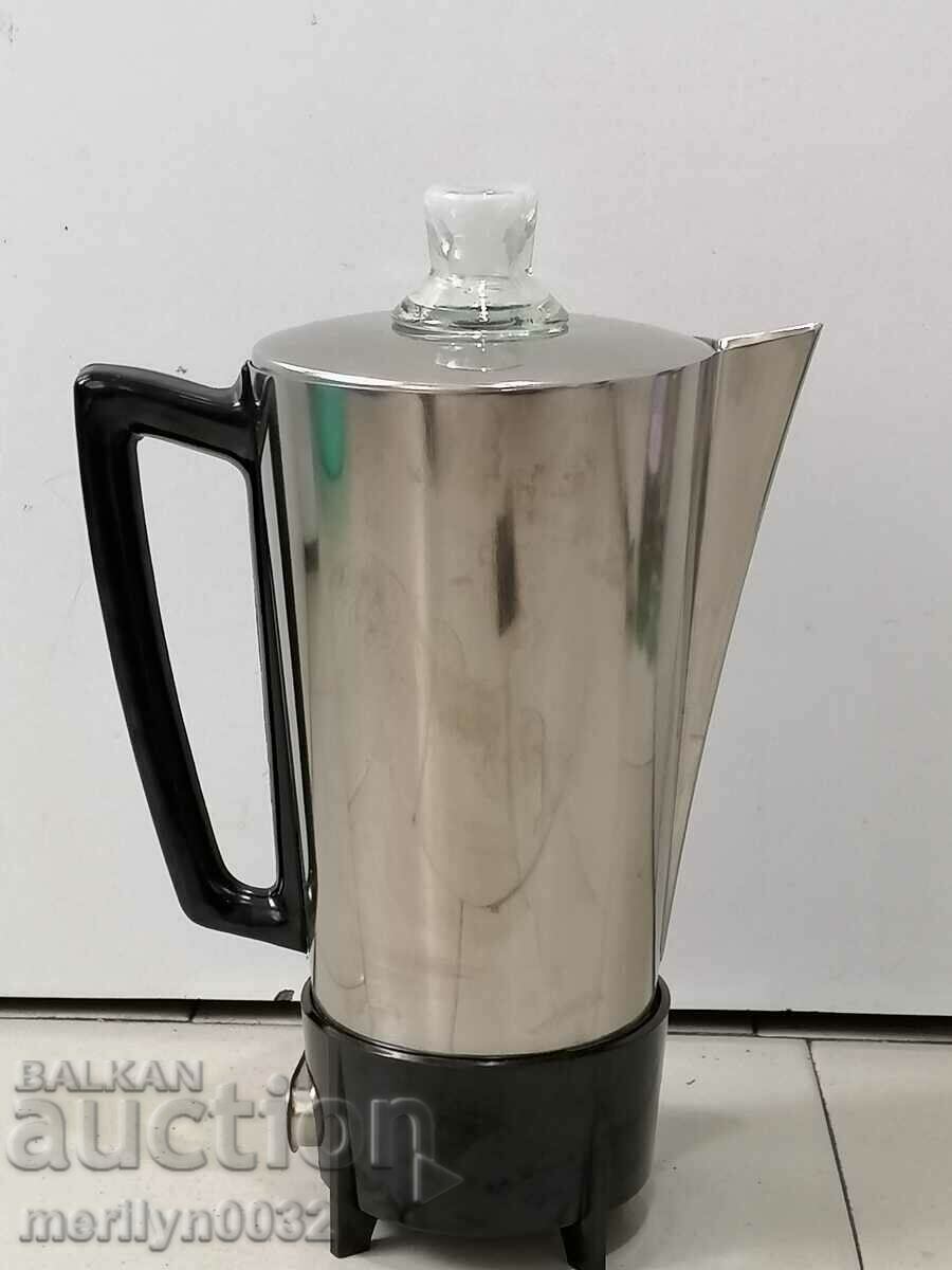 Old electric kettle USSR chrome nickel inox coffee pot kettle UNUSED with price 109.00 BGN | € 55.73 Old electric kettle USSR chrome nickel inox coffee pot kettle UNUSED with price 109.00 BGN | € 55.73
