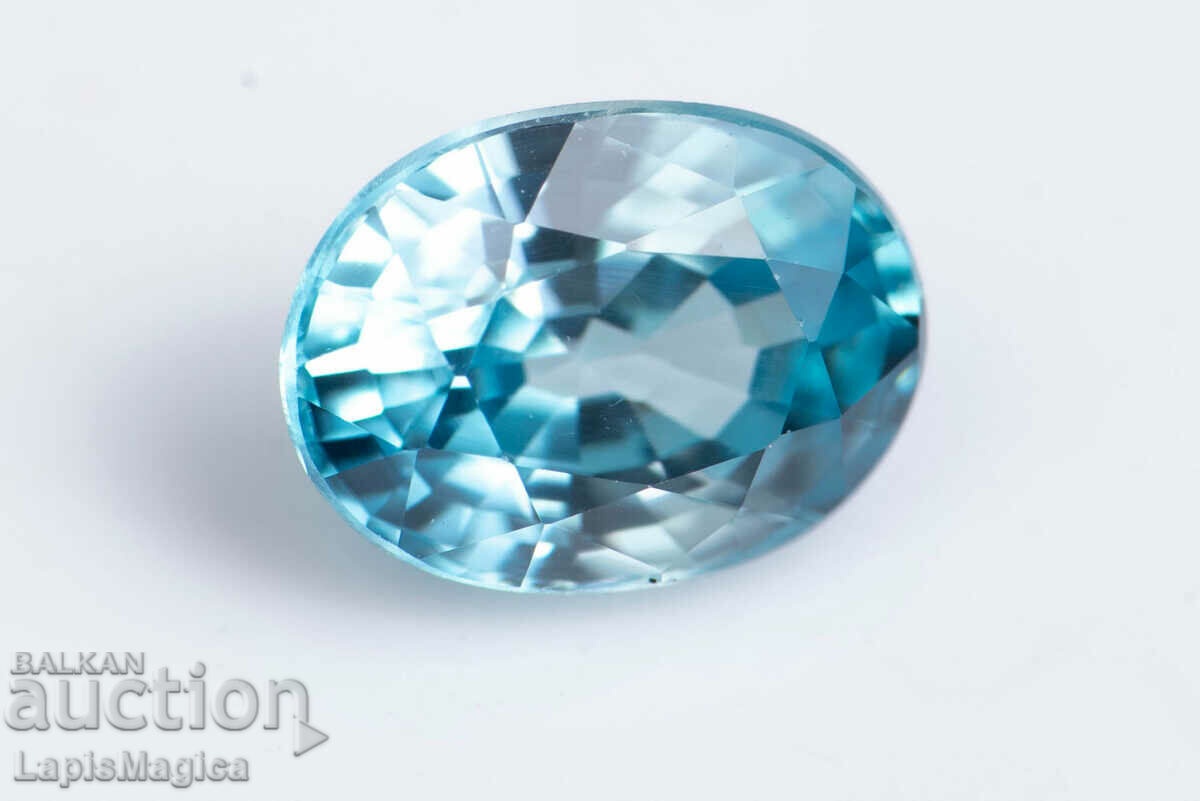 Blue Natural Zircon 1.32ct IF Oval Cut