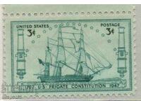 1947. USA. 150 years of the American frigate "Constitution".