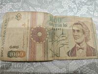 Banknote of 1000 lei 09.1991