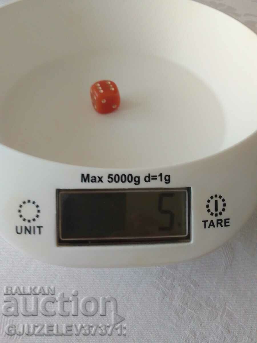 Old bakelite game dice 5 grams, 2 cm - 5 Old bakelite game dice 5 grams, 2 cm - 5