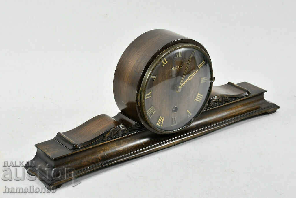 Vintage Haid Wooden Mantel Clock with price 150.00 BGN | € 76.69 Vintage Haid Wooden Mantel Clock with price 150.00 BGN | € 76.69