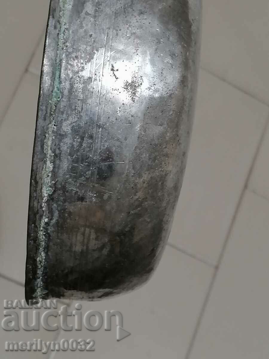 Стар калайдисан тас за баня, хамам, бакър, съд - 6