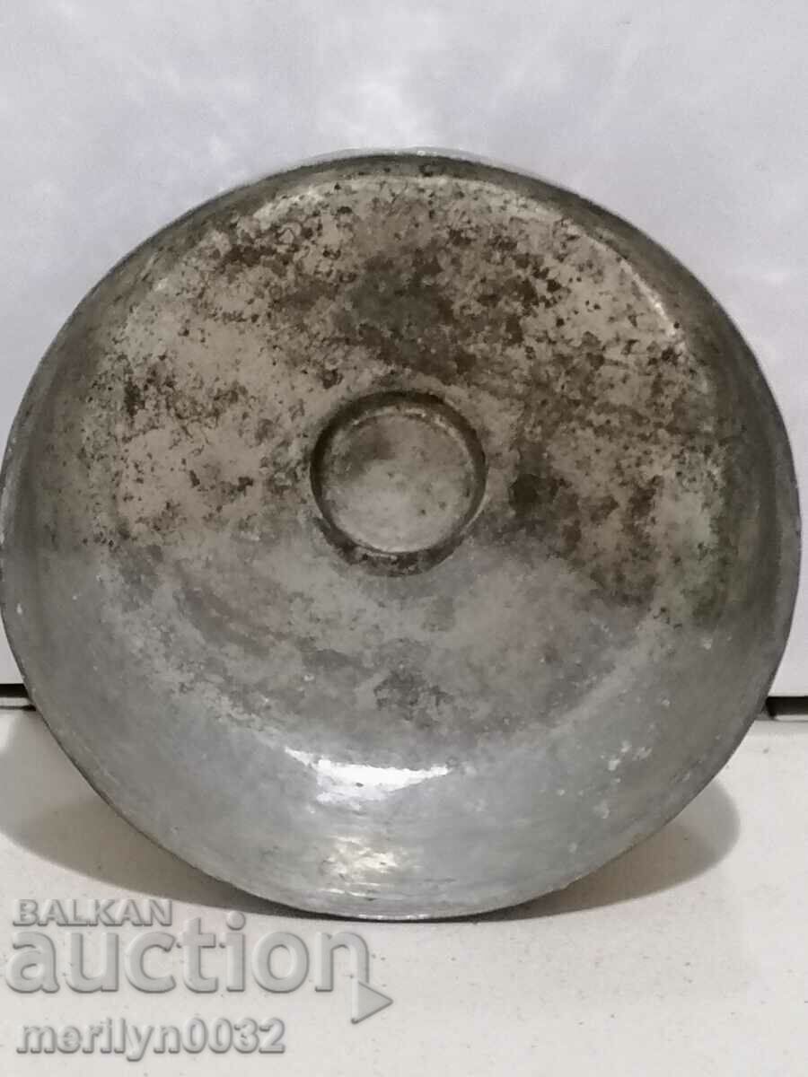 Стар калайдисан тас за баня, хамам, бакър, съд