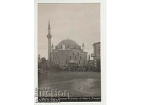 България картичка Г.П 1930-те Разград джамията, автомобил