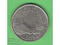 (¯`'•.¸ 25 cents 2003 D USA (Maine) .•'´¯)