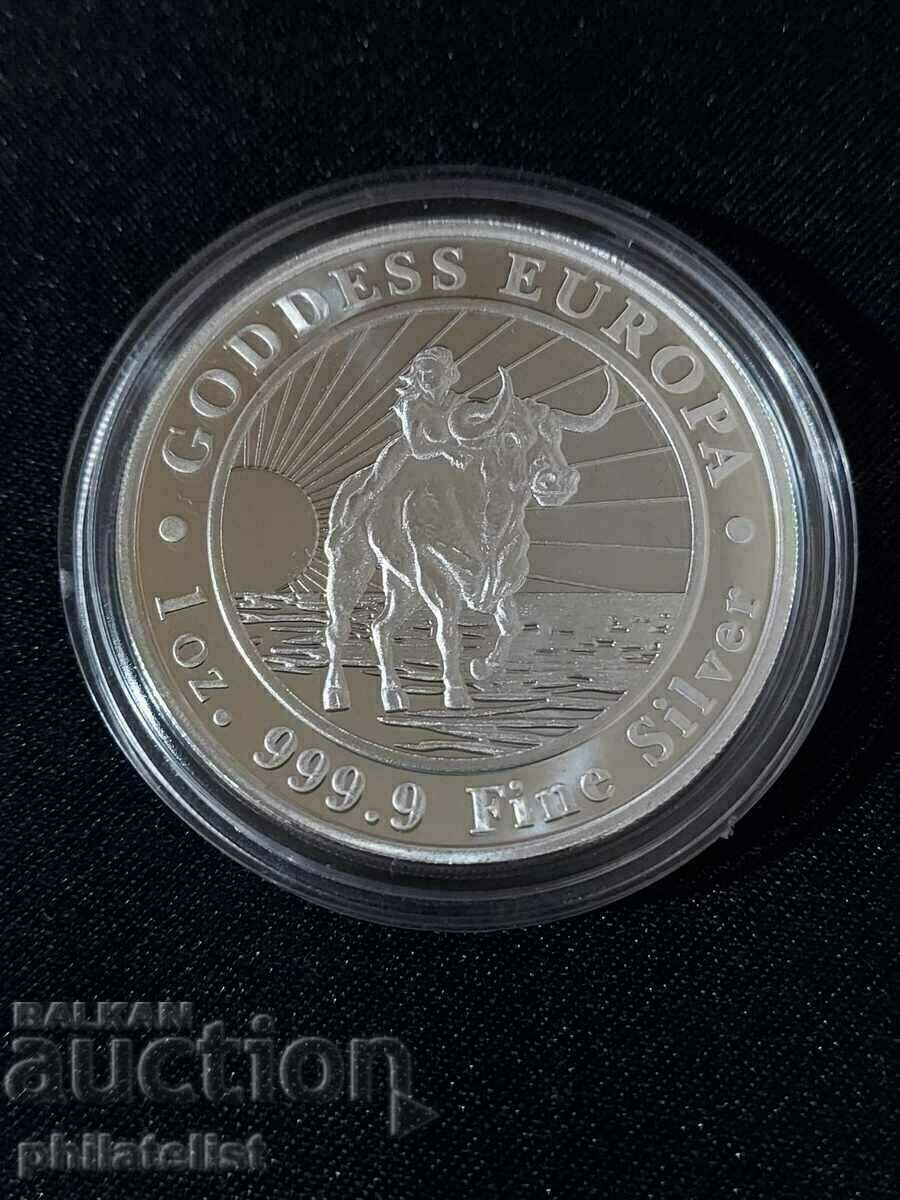 Τσαντ 2023 - 1 OZ - Goddess Europe - Ασημένιο νόμισμα