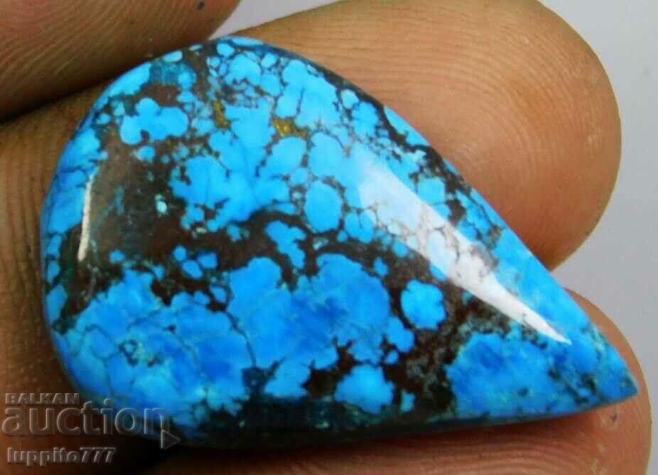 Delivery of 21.20 carat natural turquoise cabochon